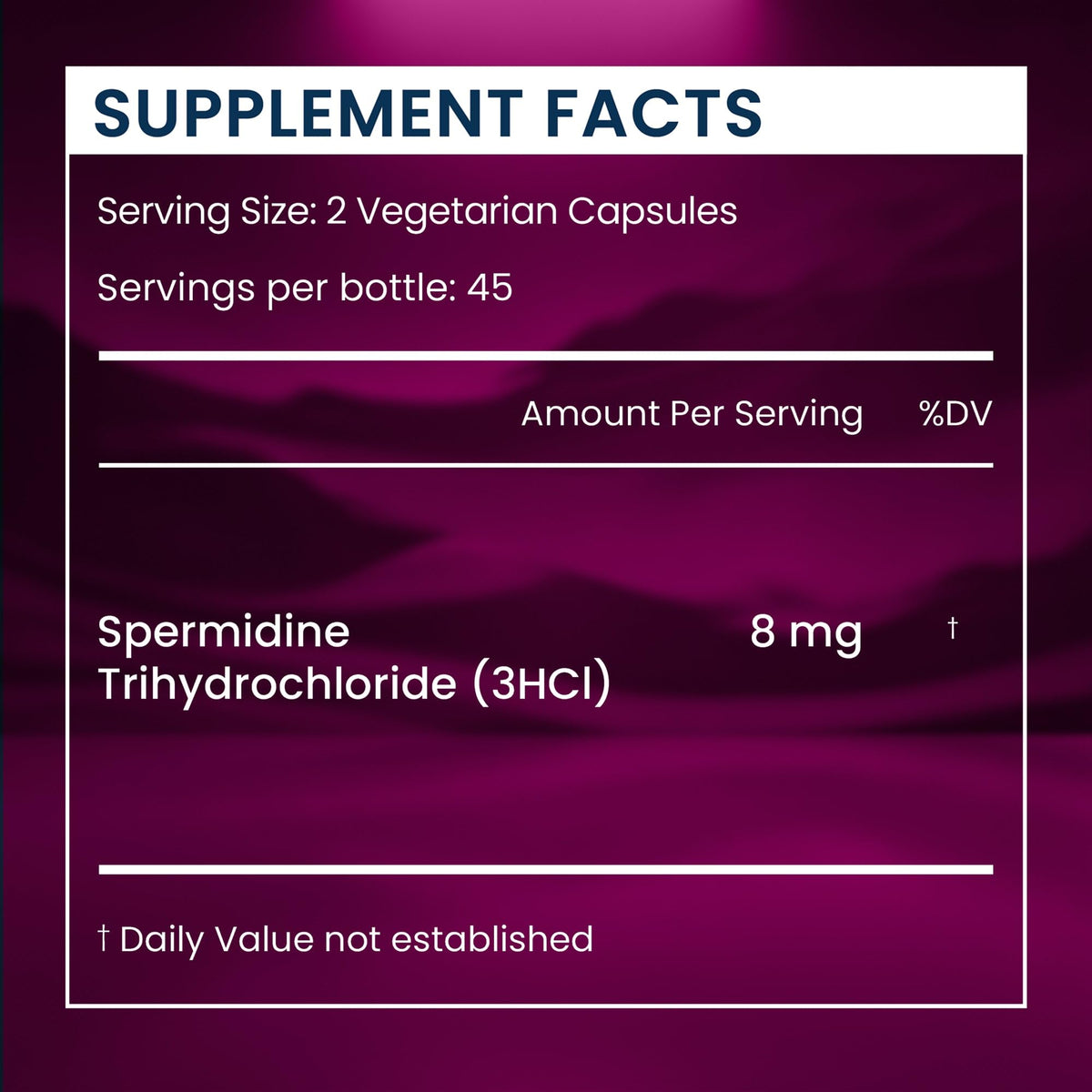 Renue By Science Spermidine Supplements packaging details