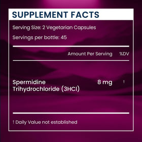 Renue By Science Spermidine Supplements packaging details