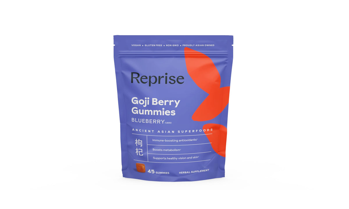 Reprise Goji Berry Superfood Gummies close-up of gummies
