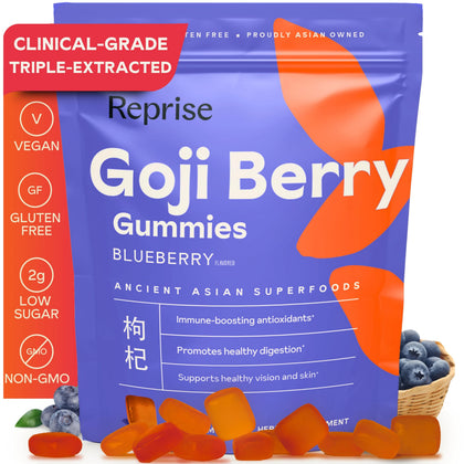 Reprise Goji Berry Superfood Gummies package front view