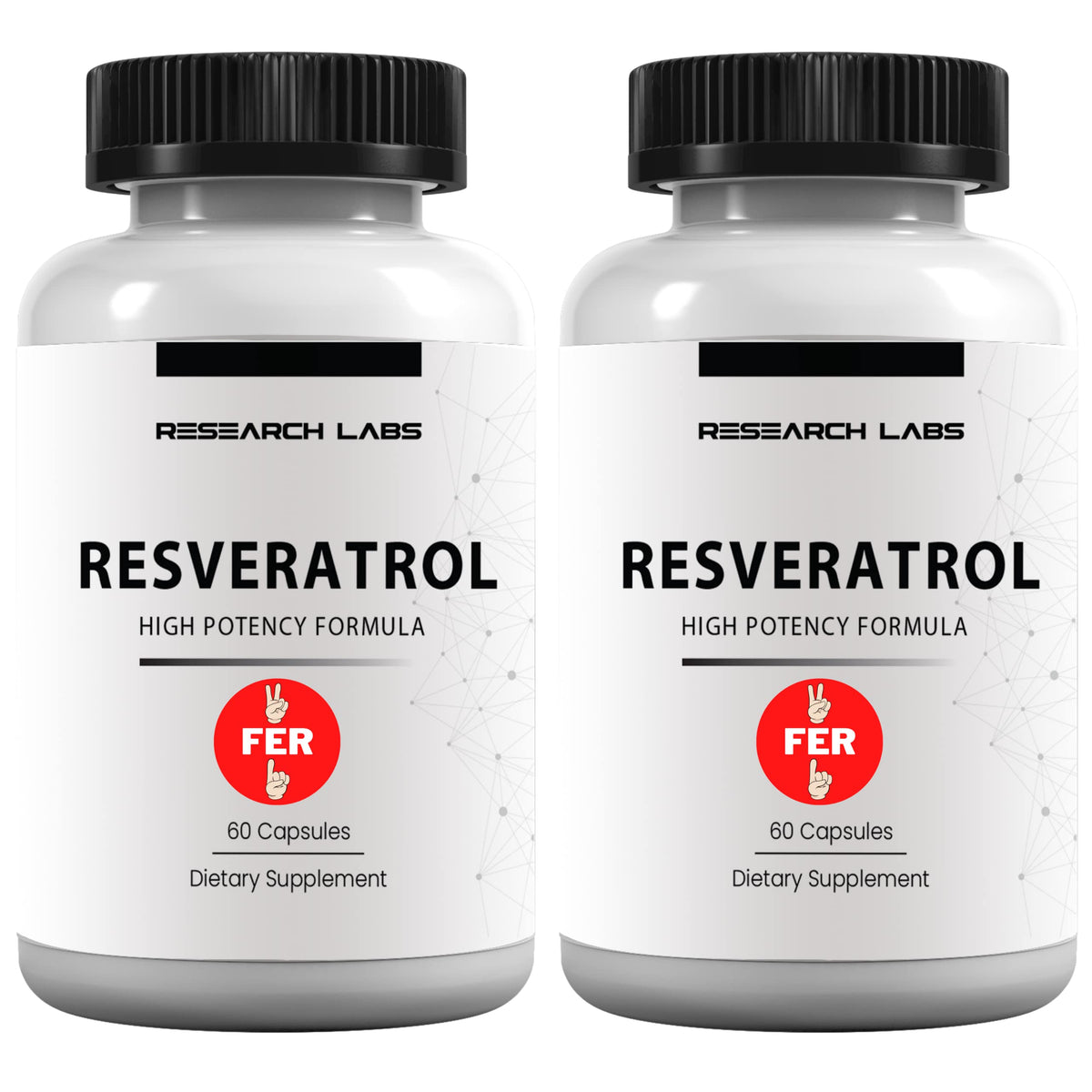 Research Labs Resveratrol Supplement 1200mg bottle front view