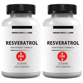 Research Labs Resveratrol Supplement 1200mg bottle front view