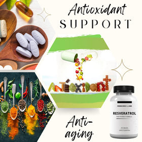 Research Labs Resveratrol Supplement 1200mg capsules on a table