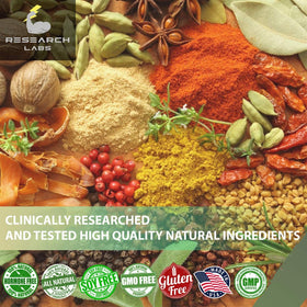 Research Labs Resveratrol Supplement 1200mg displayed with other supplements
