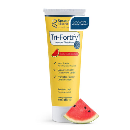 Researched Nutritionals Tri-Fortify L Glutathione 8 Fl Oz Watermelon front view