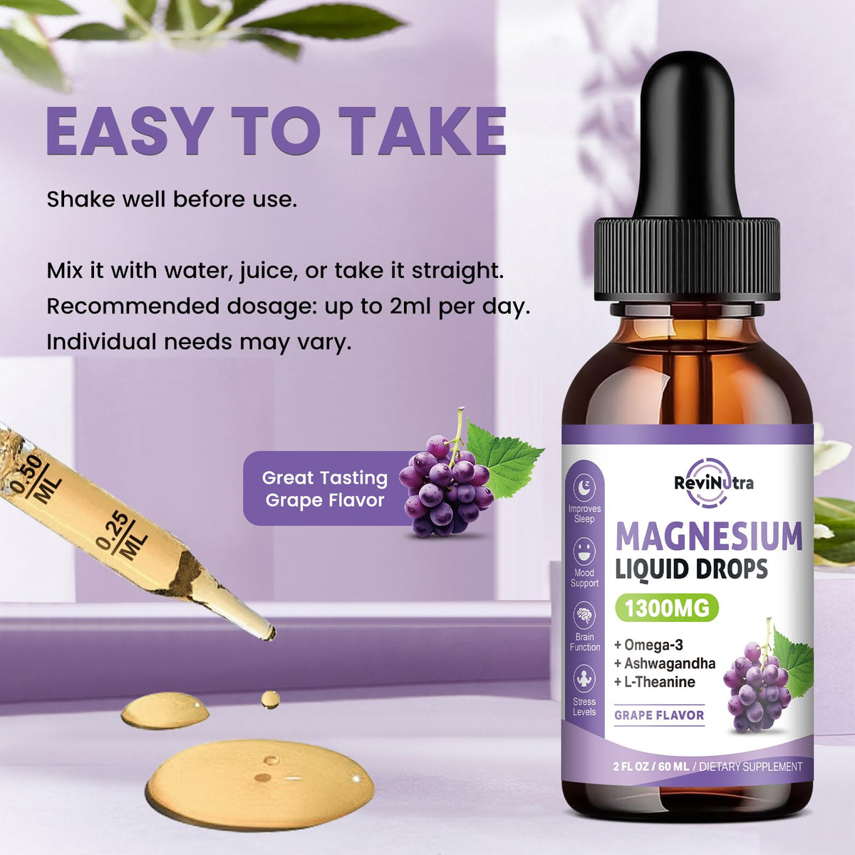 ReviNutra Magnesium Liquid Drops ingredients list