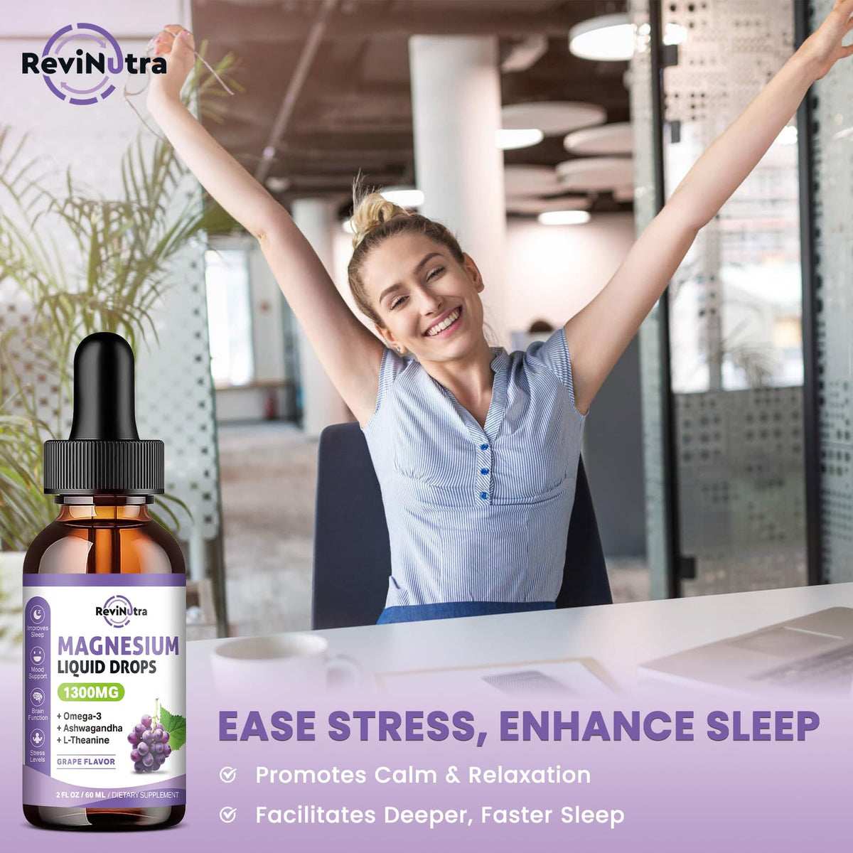 ReviNutra Magnesium Liquid Drops packaging details