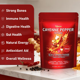 RiRywony Cayenne Pepper Capsules 300 Softgels bottle with label