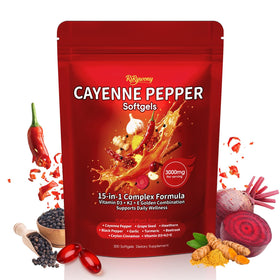 RiRywony Cayenne Pepper Capsules 300 Softgels front view