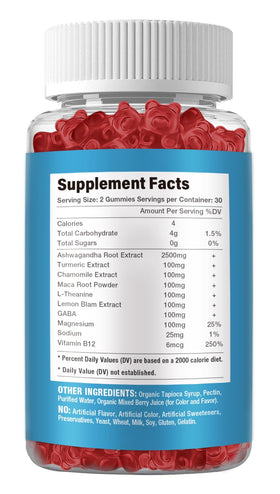 Riyuetian Ashwagandha Gummies with fresh ingredients
