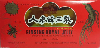 Royal King Ginseng Royal Jelly 10ml vials packaging front view
