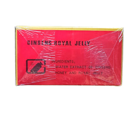 Royal King Ginseng Royal Jelly Oral Liquid vials with ingredients list