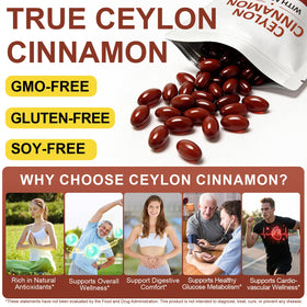 RSGRT Ceylon Cinnamon Softgels bottle side view