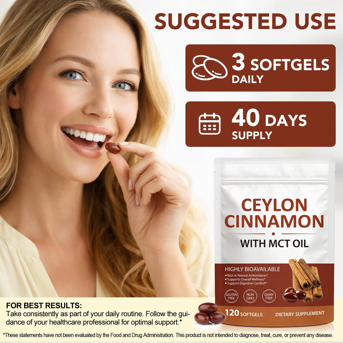 RSGRT Ceylon Cinnamon Softgels with MCT Oil label