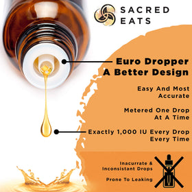 Sacred Eats Organic Liquid Vitamin D Drops packaging side view