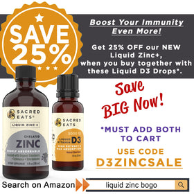 Sacred Eats Organic Liquid Vitamin D Drops with spoon