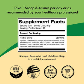 Samsara Herbs Tick use Herbal Powder mixed in smoothie