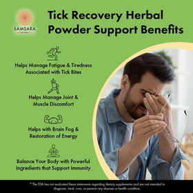 Samsara Herbs Tick use Herbal Powder scoop and powder