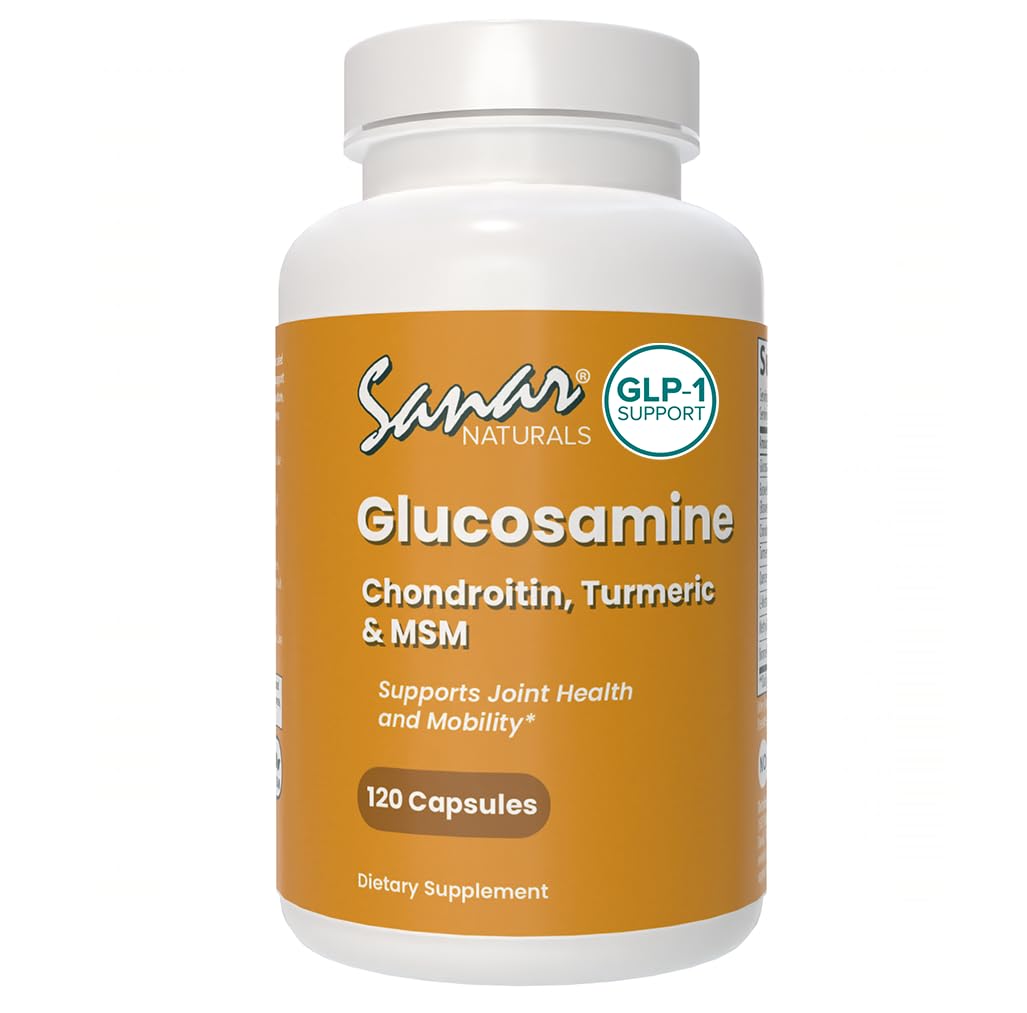Sanar Naturals Glucosamine Chondroitin MSM Turmeric 120 Ct front view