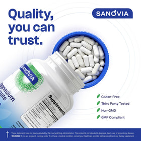 SANOVIA Magnesium Glycinate L-Theanine Chamomile capsules with a meal