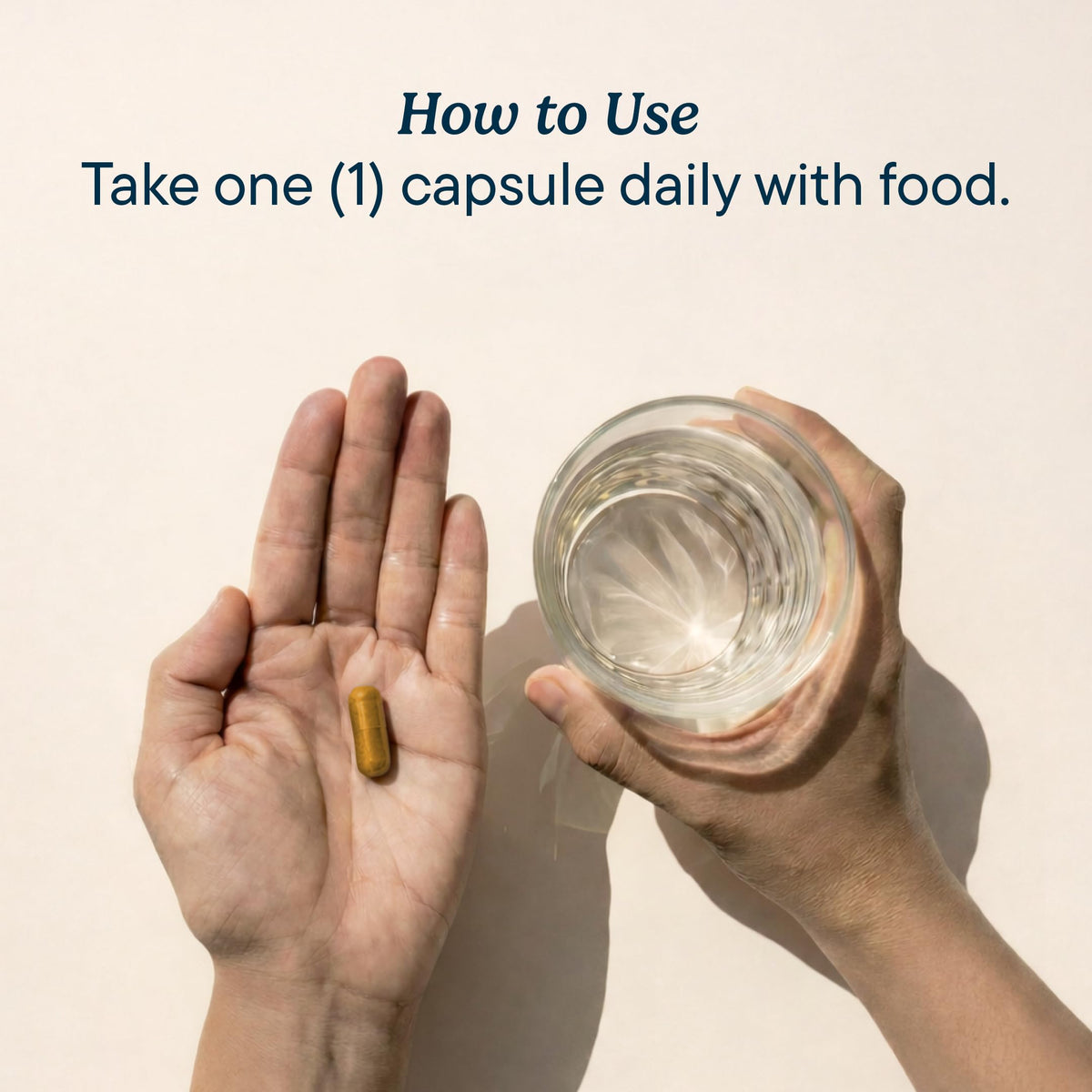 Santo Remedio Vision+ capsules on a wooden table