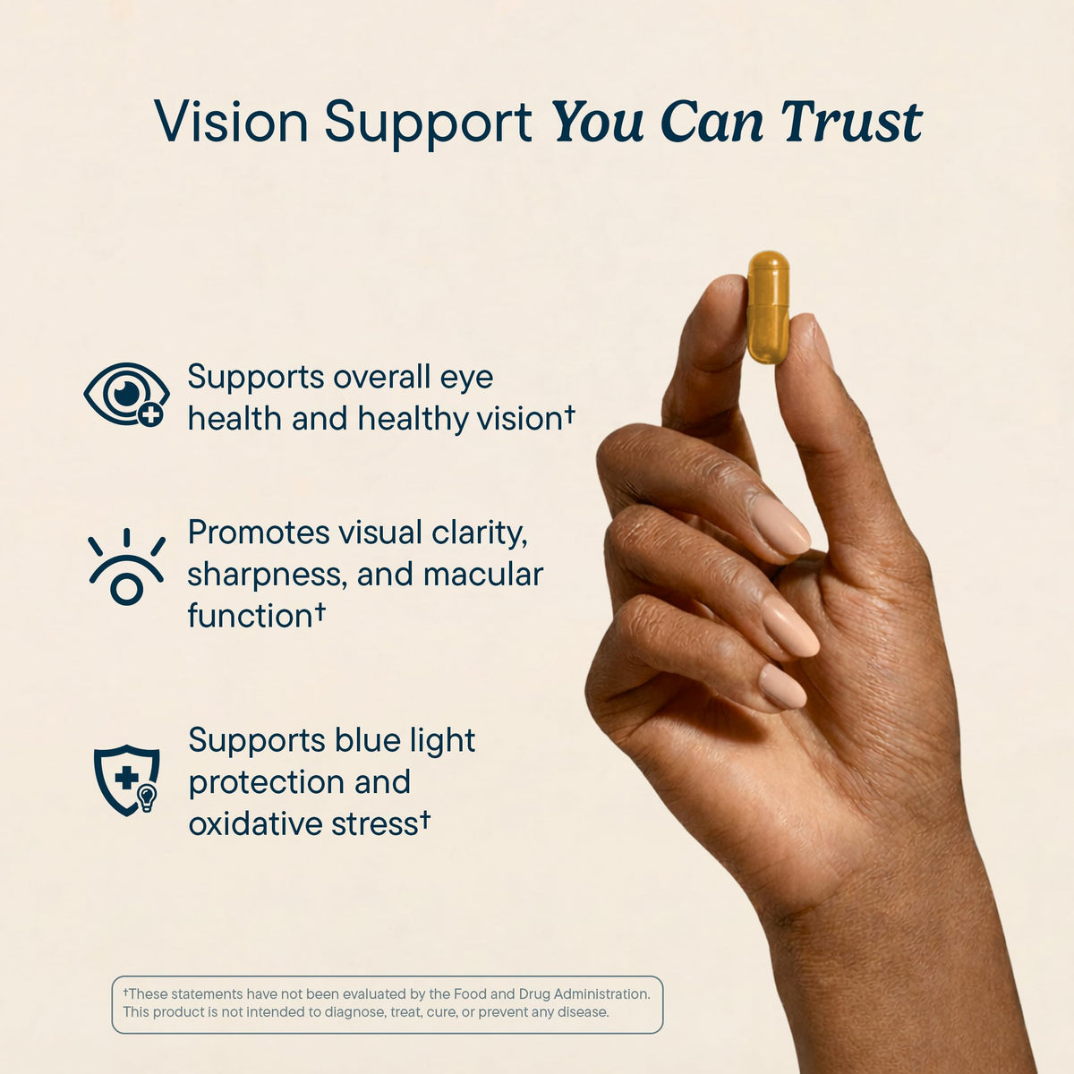 Santo Remedio Vision+ supplement facts label