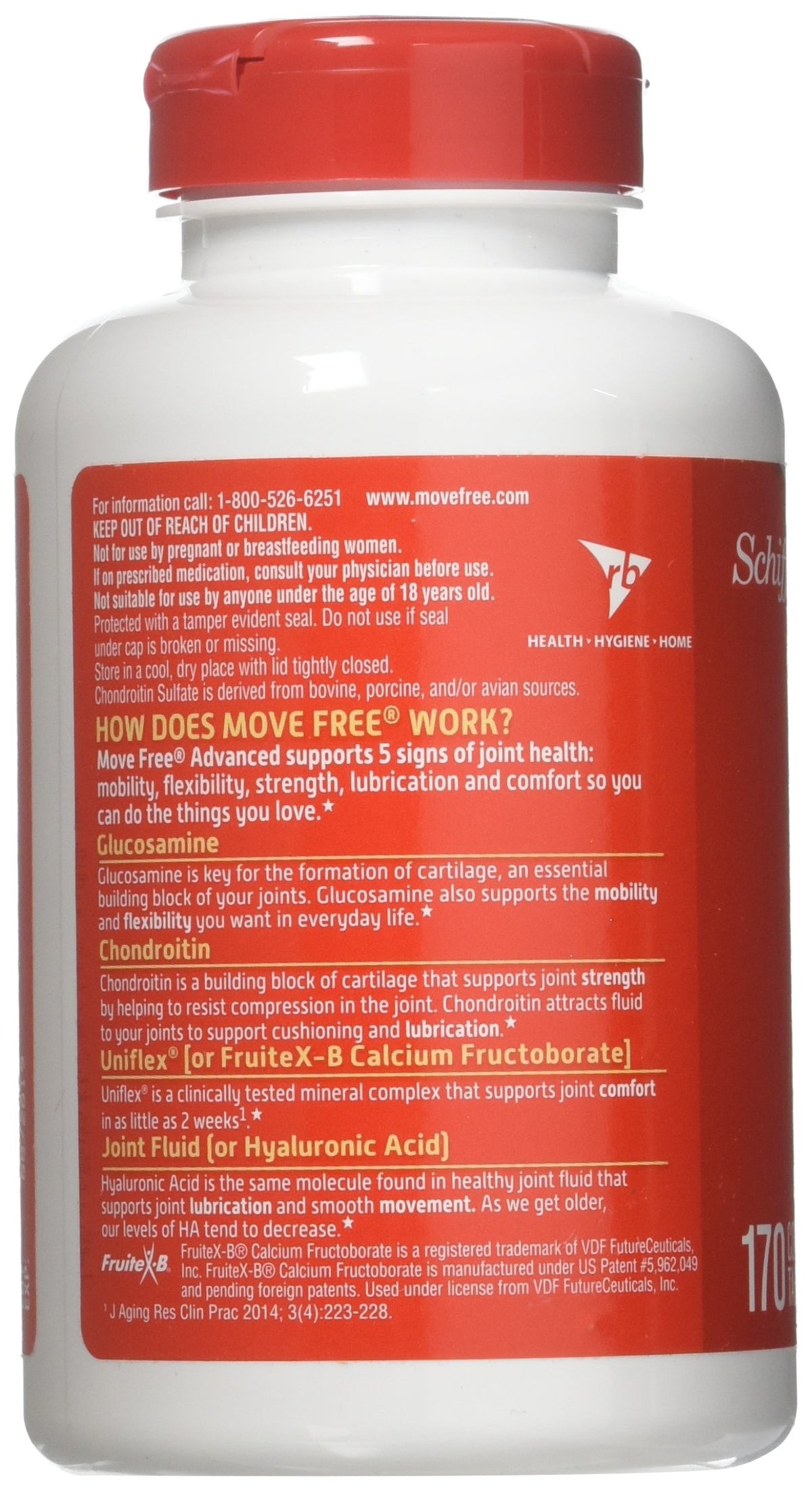Schiff Move Free Joint Health Supplement bottle side view