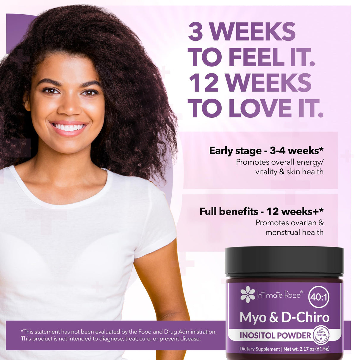 Scoop of Intimate Rose Myo & D-Chiro Inositol Powder
