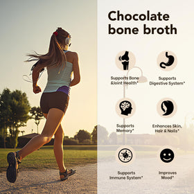 Scoop of Zammex Bone Broth Protein Powder Hot Chocolate Cocoa