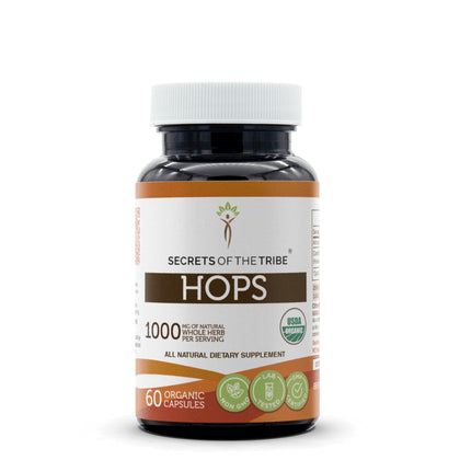 Secrets of the Tribe Hops Organic Capsules front view