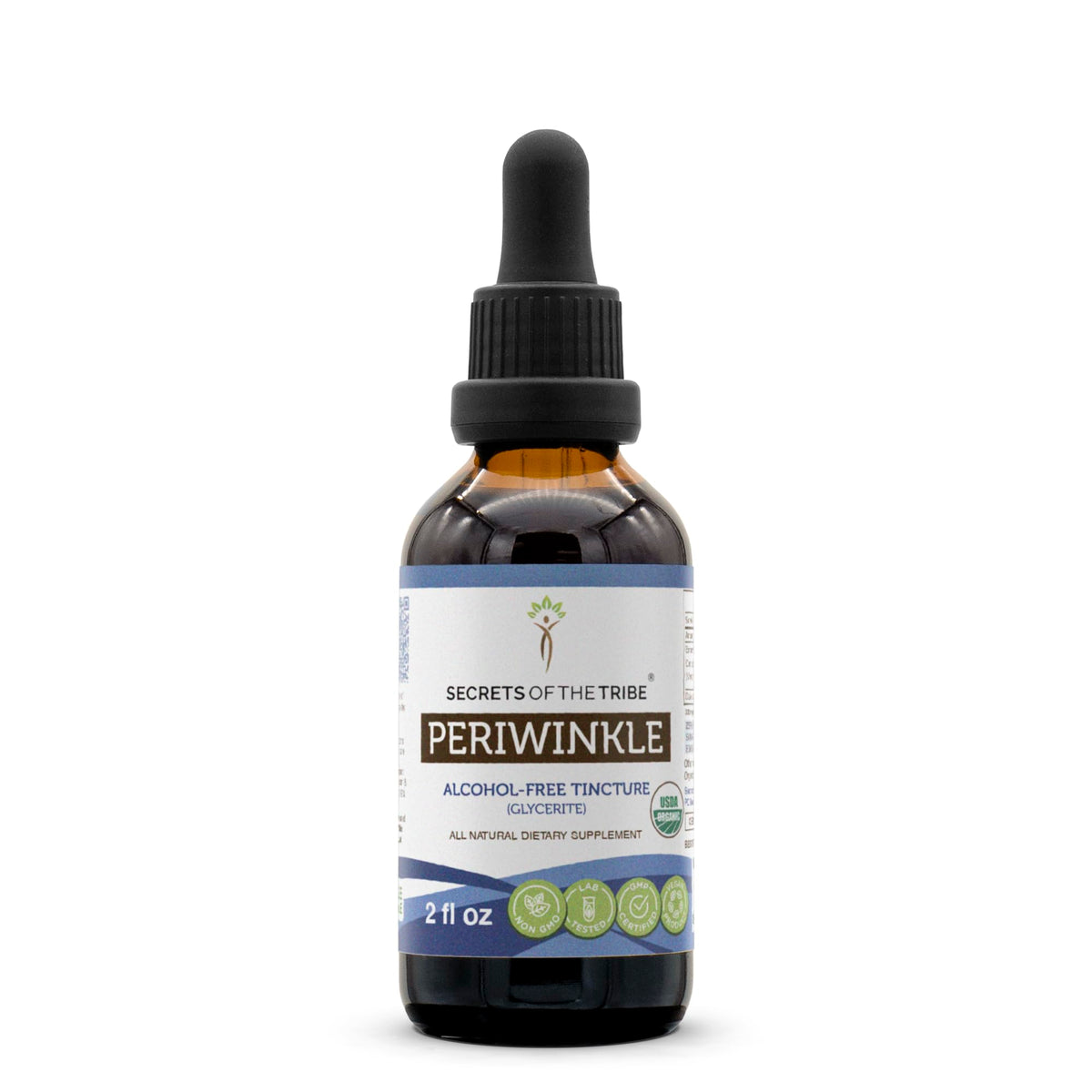Secrets of the Tribe Periwinkle Organic Alcohol-Free Extract front view