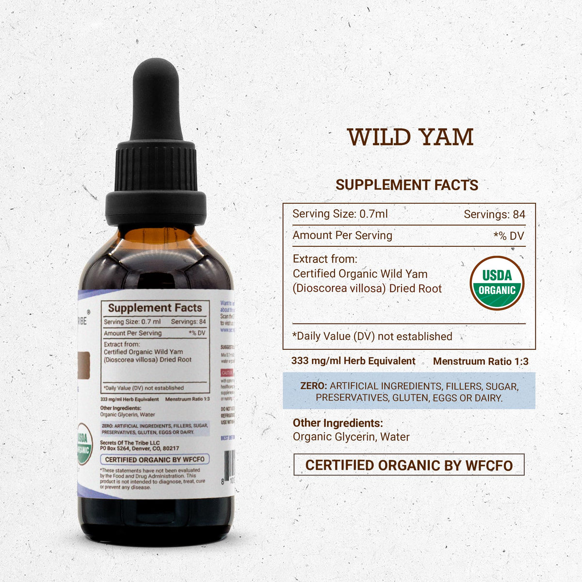Secrets of the Tribe Wild Yam Tincture in a lifestyle setting