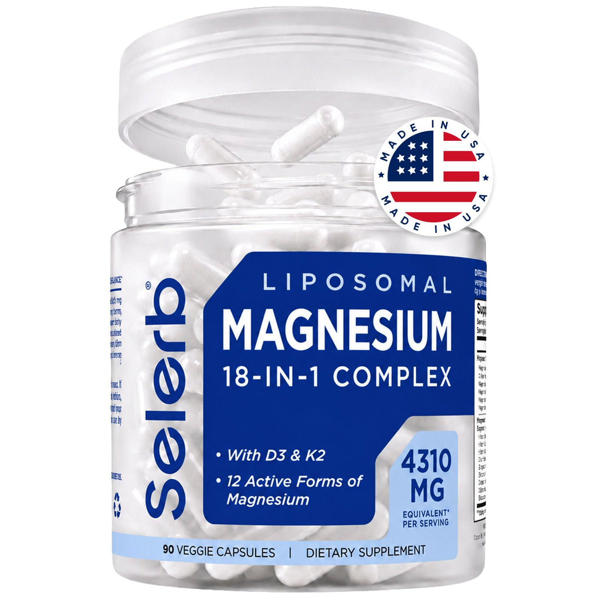 Selerb 18-in-1 Magnesium Complex 90 capsules front view