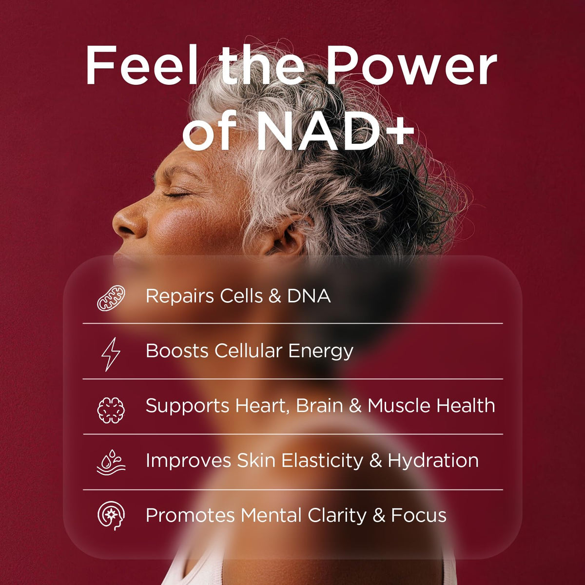 Selerb NAD+ Supplement bottle with label details