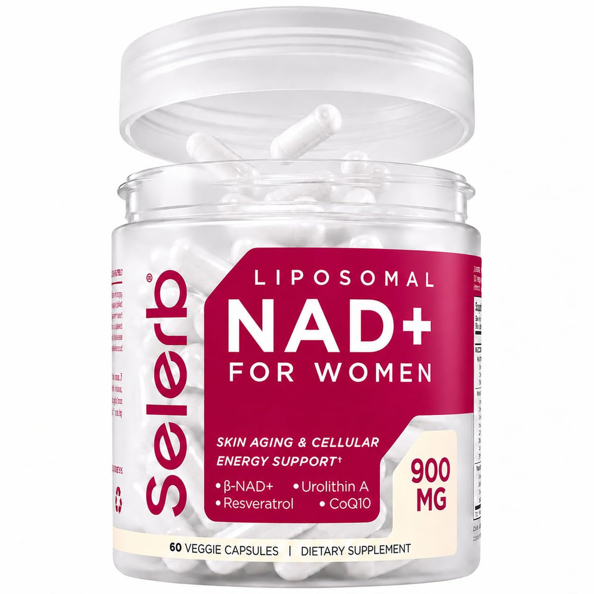 Selerb NAD+ Supplement for Women 60 capsules front view