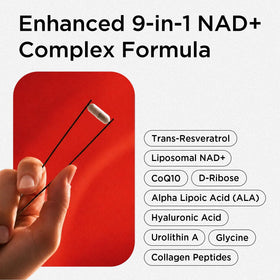 Selerb NAD+ Supplement ingredients list close-up