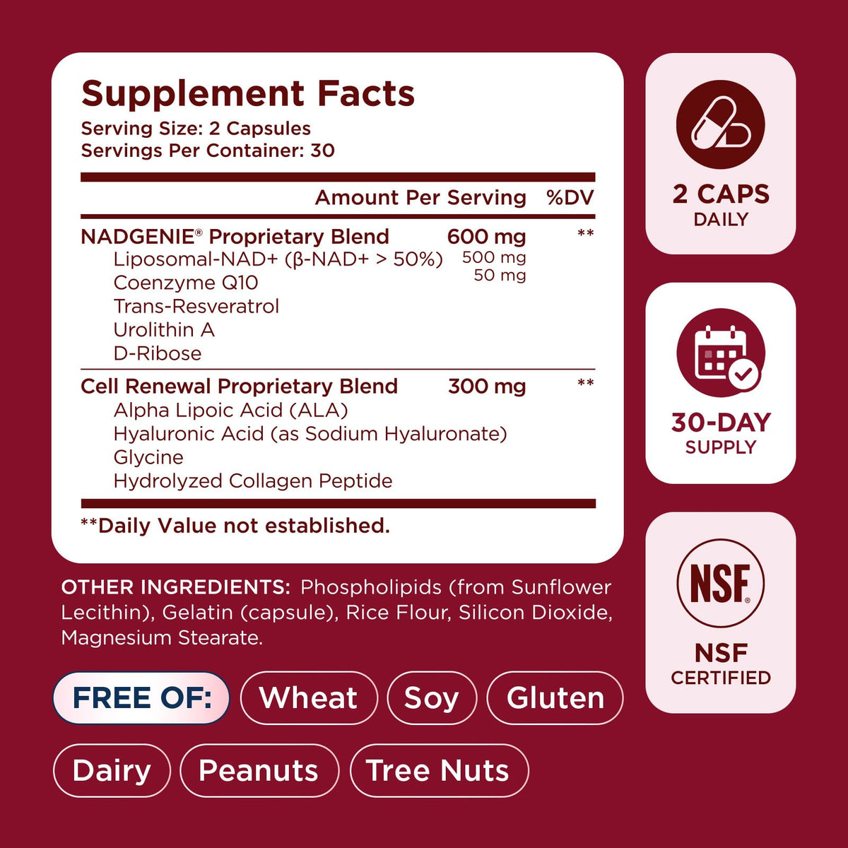 Selerb NAD+ Supplement with a measuring spoon