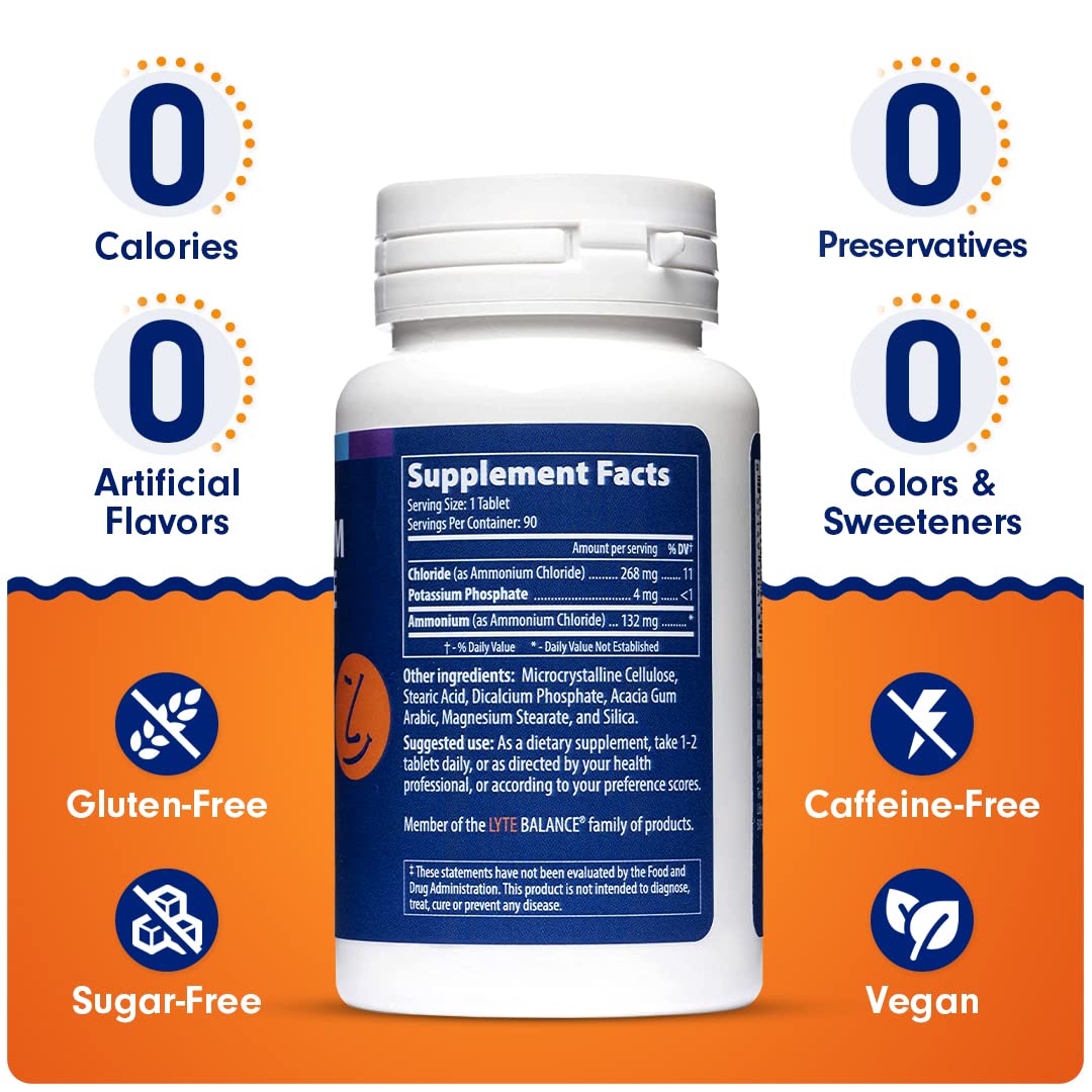 SENSEable Supplements Lyte Balance Ammonium Chloride tablet in hand