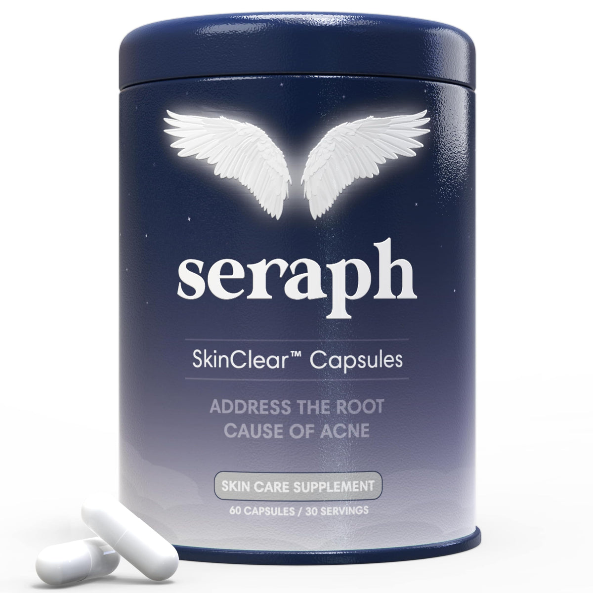 Seraph Acne Supplement 60 Tablets front view