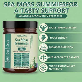 SERSANVE Sea Moss Gummies close-up of gummies showing texture
