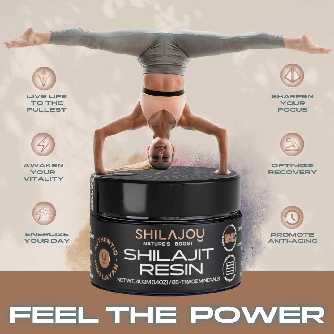 SHILAJOY Shilajit Resin 80g jar with natural background