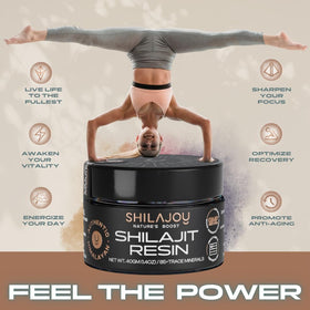 SHILAJOY Shilajit Resin 80g jar with natural background