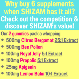 SHIZAM Bee Pollen Gummies packaging