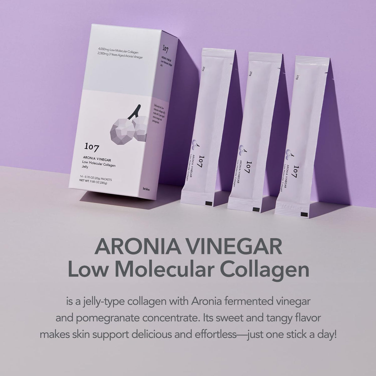 Showing the texture of 107 Aronia Vinegar Collagen Jelly