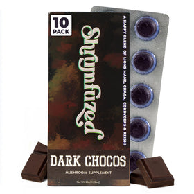 Shrumfuzed Mushroom Chocolate 10 count packaging front view
