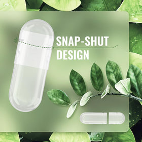 Side view of ATNreuro empty vegan capsules showing size