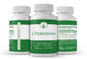 Side view of PURE ORIGINAL INGREDIENTS L-Threonine Capsules bottle
