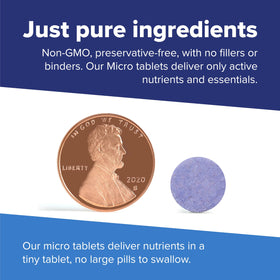 Side view of quality Source Zinc Plus supplement tablet