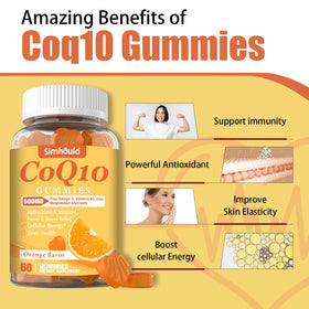 Simhould CoQ10 Gummies 500MG on a wooden table