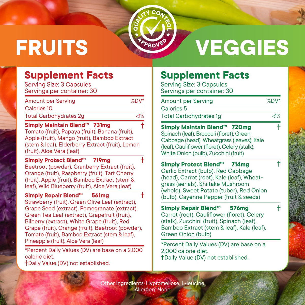 Simply Nature's Pledge Whole Food Superfood capsules close-up